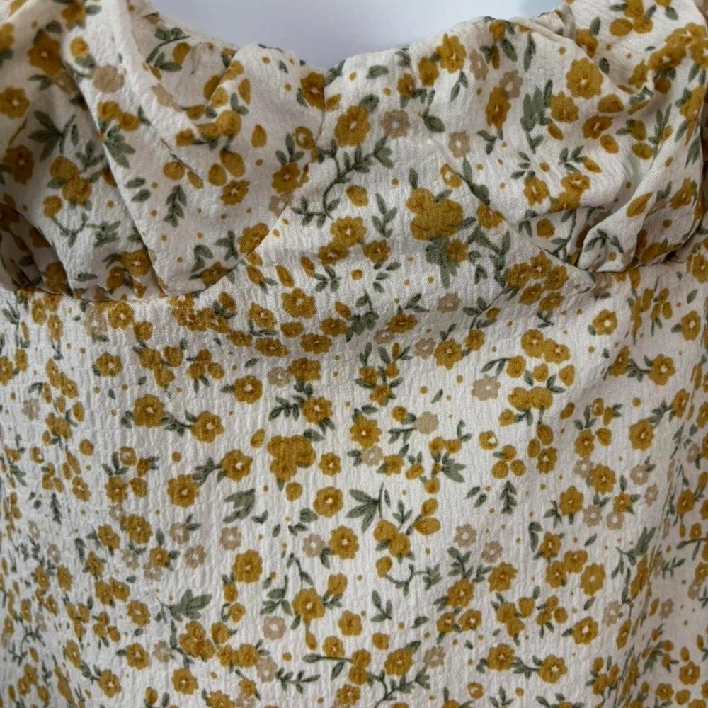 L.A. Hearts Pacsun Yellow floral mini dress with adjustable straps  Size S - Picture 2 of 4